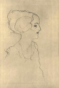 Jeune fille de profil vers la droite - Gustav Klimt